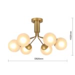 2631-6U, потолочная люстра, D620xH320, 6xE27x60W, excluded — изображение 3