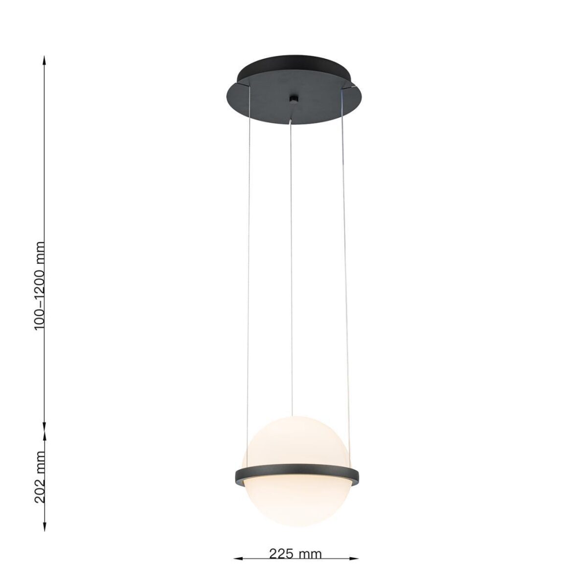 4502-1P, подвес, D225xH190/1200, LEDx20W, 1200LM, 3000K, included — изображение 3