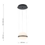 4502-1P, подвес, D225xH190/1200, LEDx20W, 1200LM, 3000K, included — изображение 3