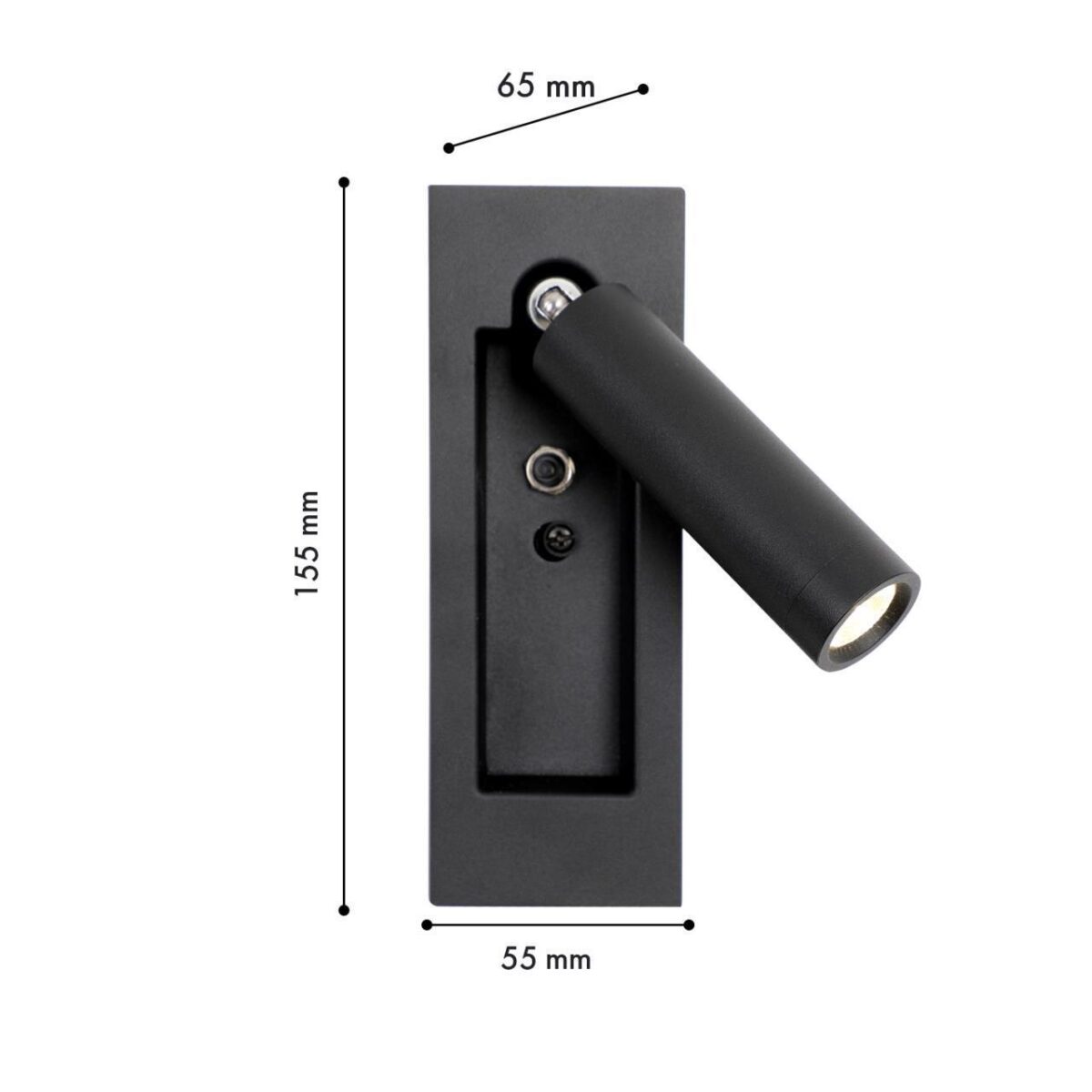 4494-1W, настенный светильник, D65xW55xH155, LEDx3W, 200LM, 4000K, included, switch — изображение 2
