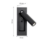 4494-1W, настенный светильник, D65xW55xH155, LEDx3W, 200LM, 4000K, included, switch — изображение 2