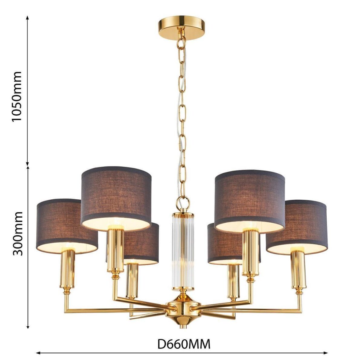 2609-6P, подвесная люстра, D660xH300/1350, 6xE14x40W, excluded — изображение 3