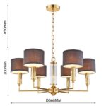 2609-6P, подвесная люстра, D660xH300/1350, 6xE14x40W, excluded — изображение 3