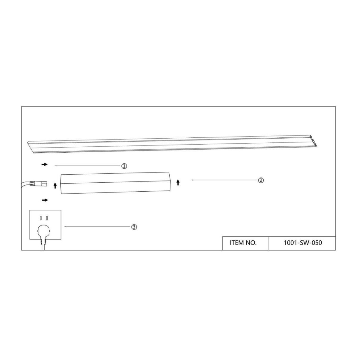 1001-SW-050, сетевой шнур, L500xW36, IP20 — изображение 3