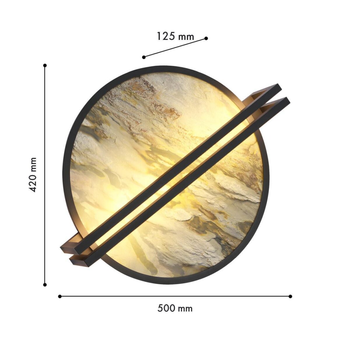 4444-1W, настенный светильник, D125xW500xH420, LEDx20W, 140LM, 4000K, included — изображение 3