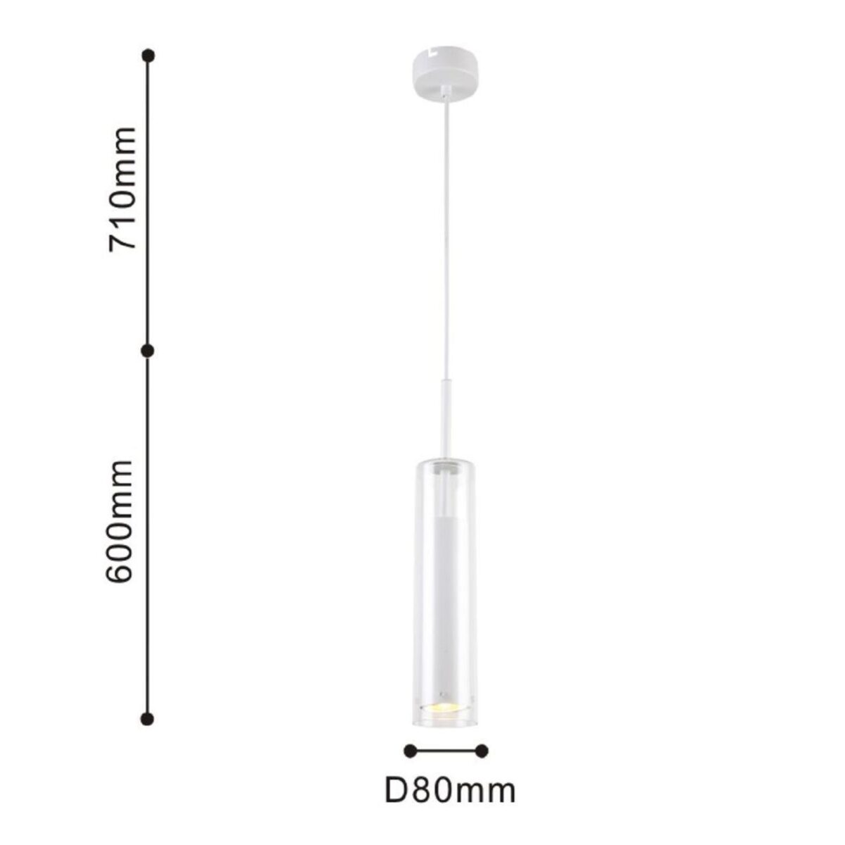 2557-1P, подвес, D80xH600/1310, 1xGU10LEDx5W, excluded — изображение 3