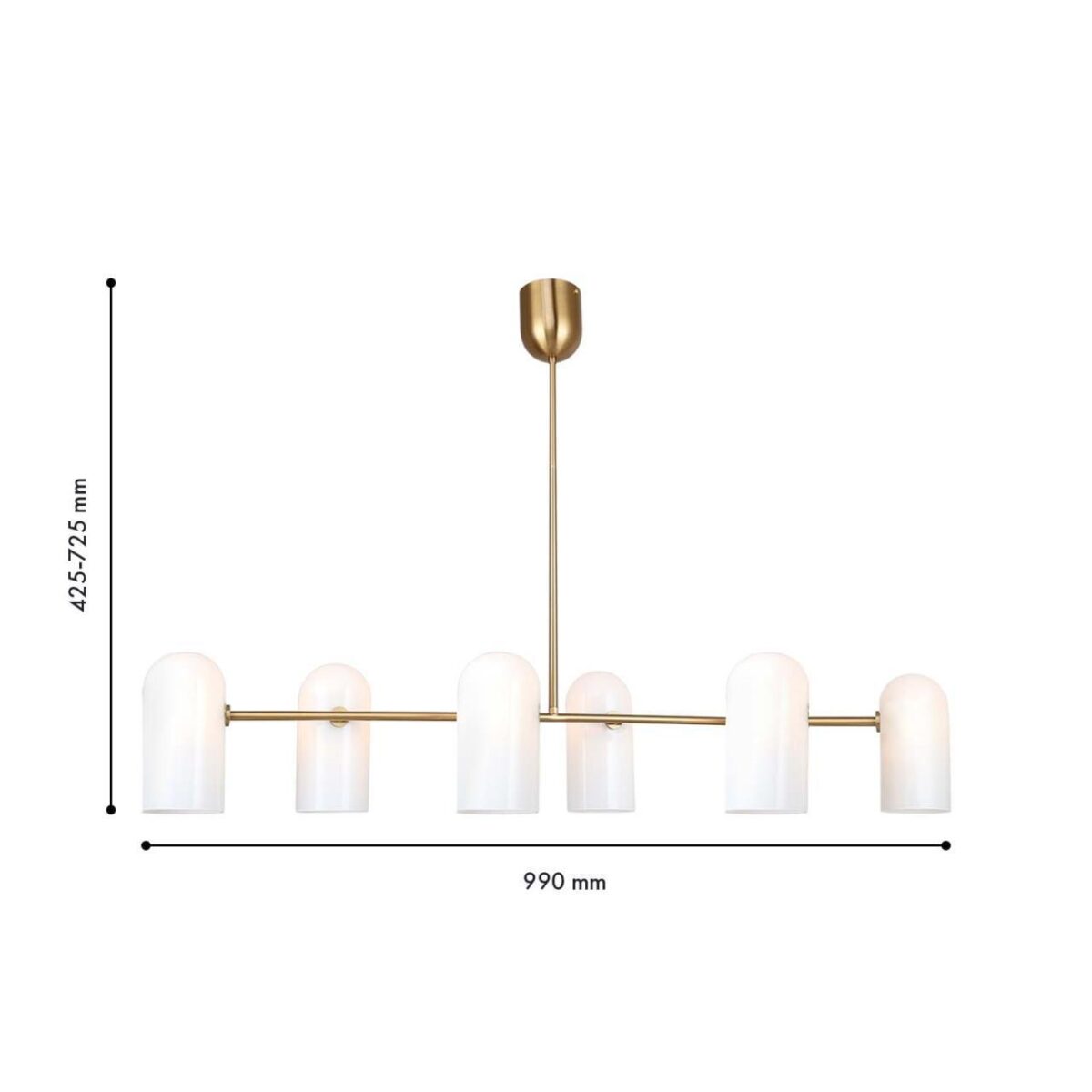 4619-6P, подвесная люстра, L990xW90xH425/725, 6xG9x40W, excluded — изображение 3