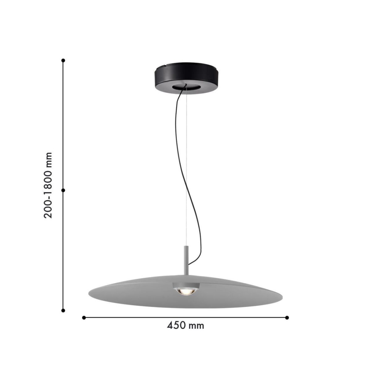 4412-1P, подвес, D450xH200/1800, LEDx8W, 700LM, 4000K, IP20, included — изображение 2