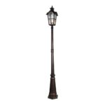 2036-1F, уличный светильник, L230xW230xH2470, 1xE27x60W, IP44, excluded