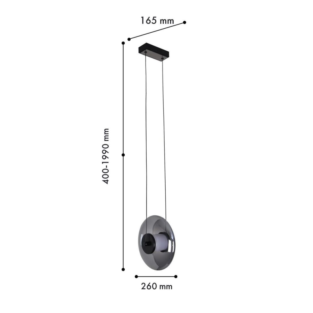 4373-1P, подвес, L260xW165xH400/1990, LEDx7W, 490LM, 4000K, CRI>90, included — изображение 3