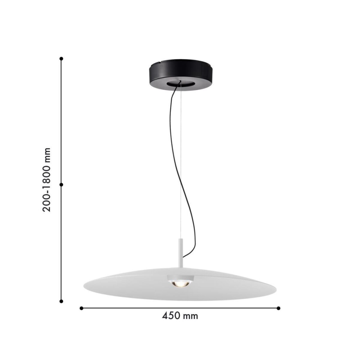 4410-1P, подвес, D450xH200/1800, LEDx8W, 700LM, 4000K, IP20, included — изображение 2