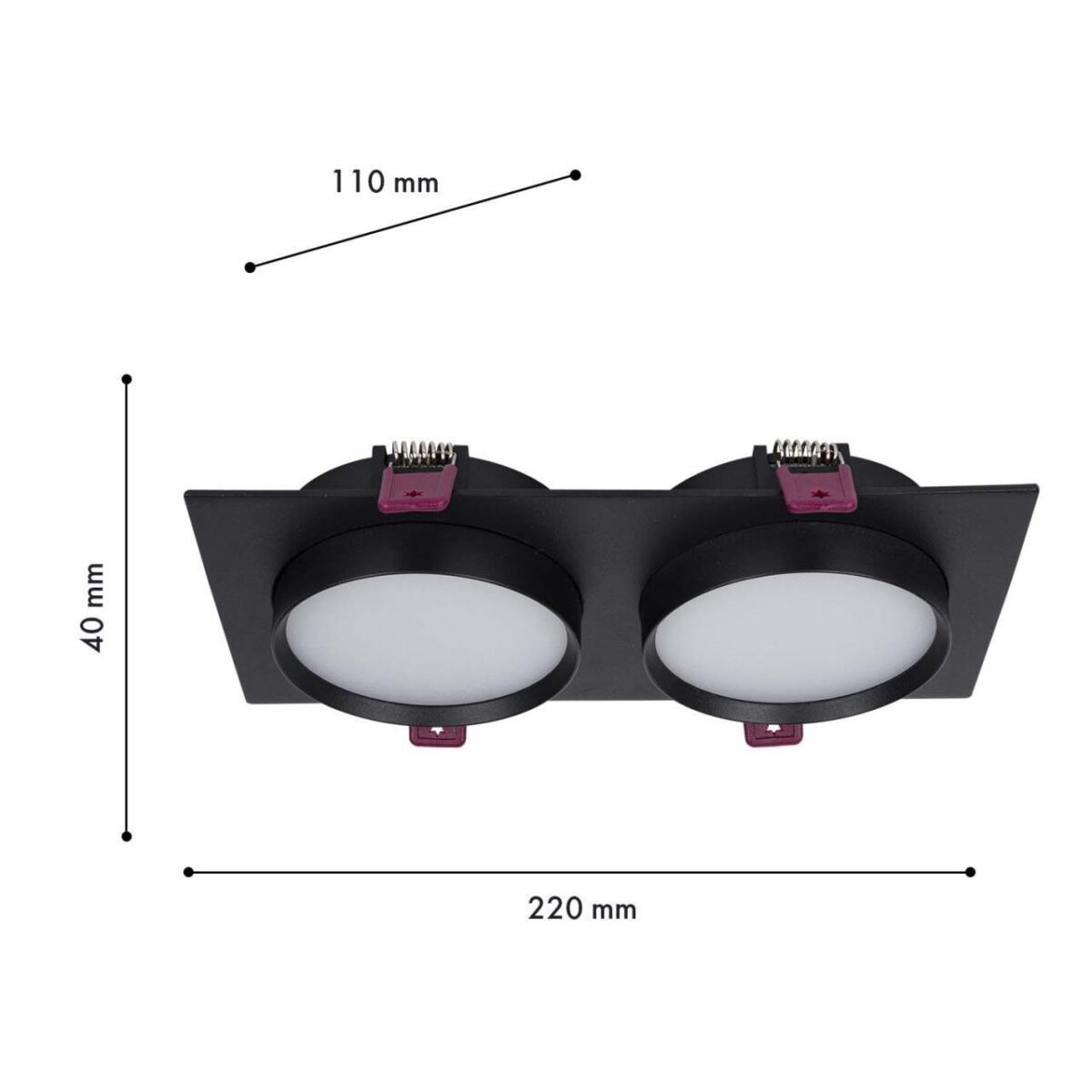 4648-2C, врезной светильник, L215xW108xH37, cutout:L186xW92, 2xGX53LEDx15W, IP20, excluded — изображение 3