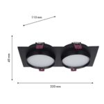 4648-2C, врезной светильник, L215xW108xH37, cutout:L186xW92, 2xGX53LEDx15W, IP20, excluded — изображение 3