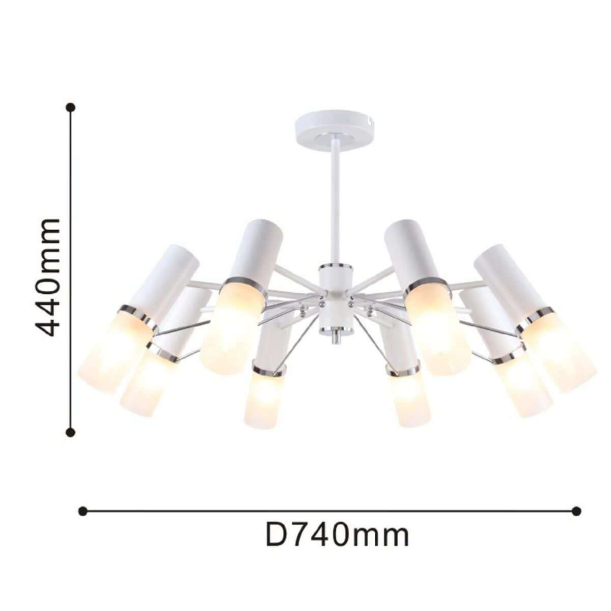 2559-8P, потолочная люстра, D740xH440, 8xE14x40W, excluded — изображение 3