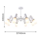 2559-8P, потолочная люстра, D740xH440, 8xE14x40W, excluded — изображение 3