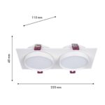 4649-2C, врезной светильник, L215xW108xH37, cutout:L186xW92, 2xGX53LEDx15W, IP20, excluded — изображение 3