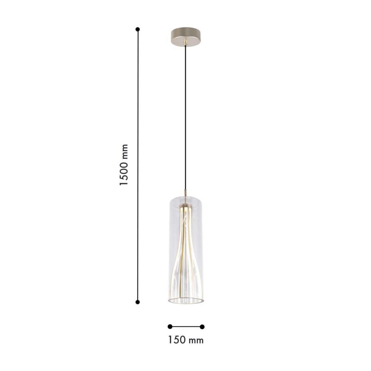 4626-1P, подвес, D150xH500/1500, LEDx20W, 1360LM, 4000K, included — изображение 3