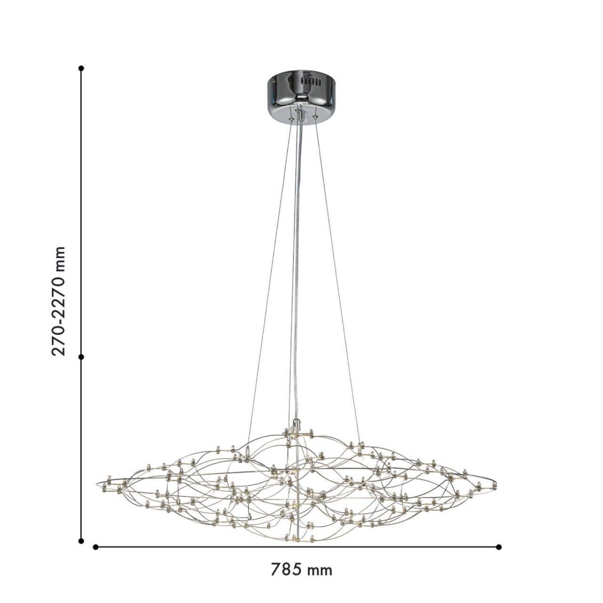 4305-8P, подвесная люстра, D785xH270/2270, LEDx46W, 5580LM, 3000K/4500K/6000K, included, remote control — изображение 3