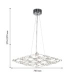 4305-8P, подвесная люстра, D785xH270/2270, LEDx46W, 5580LM, 3000K/4500K/6000K, included, remote control — изображение 3