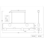 4073-6P, подвесная люстра, L1200xW240xH200/1200, 6xG9LEDx10W, excluded + LEDx18W, 1000LM, 4000K, included — изображение 6