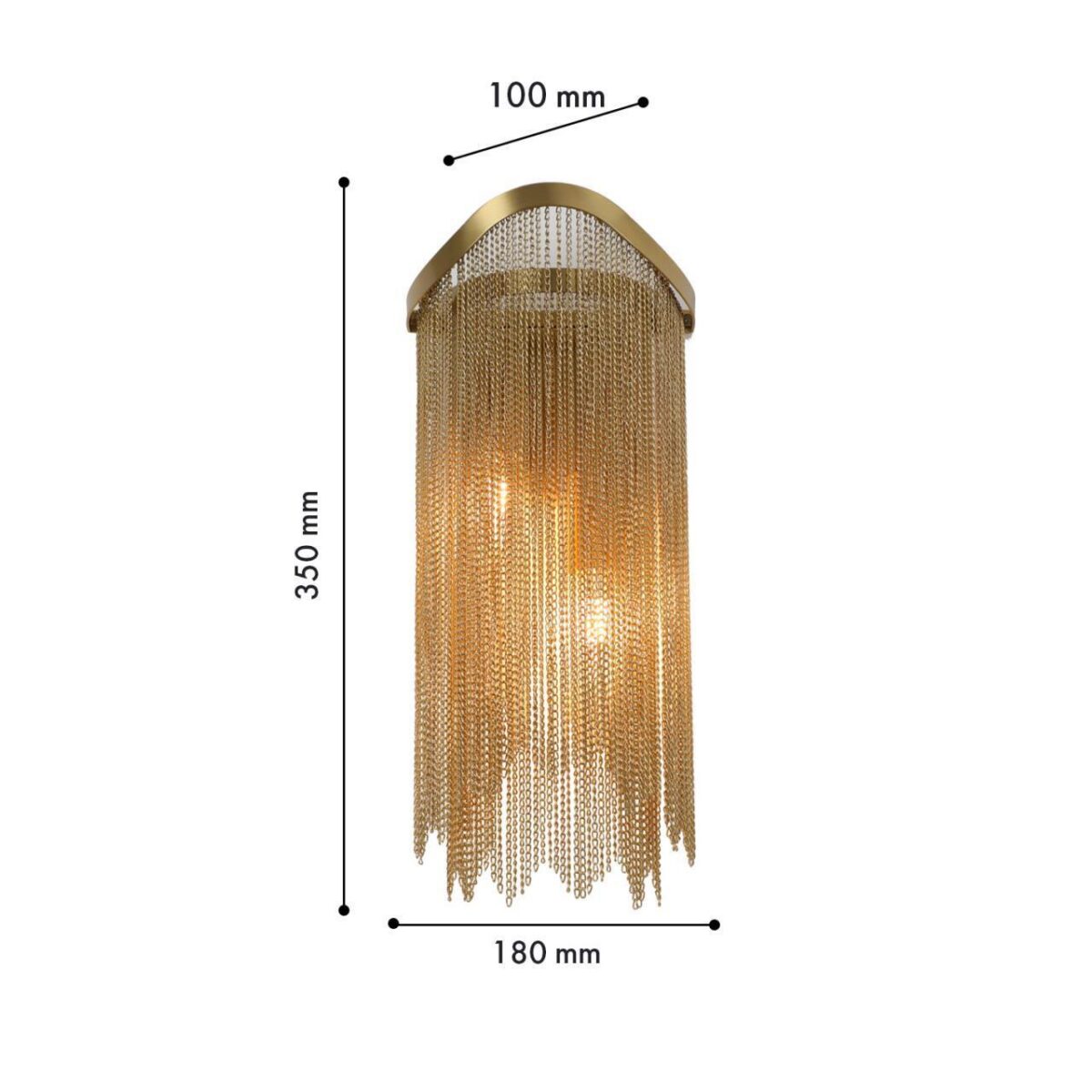 4491-2W, настенный светильник, D100xW180xH350, 2xE14x40W, excluded — изображение 2
