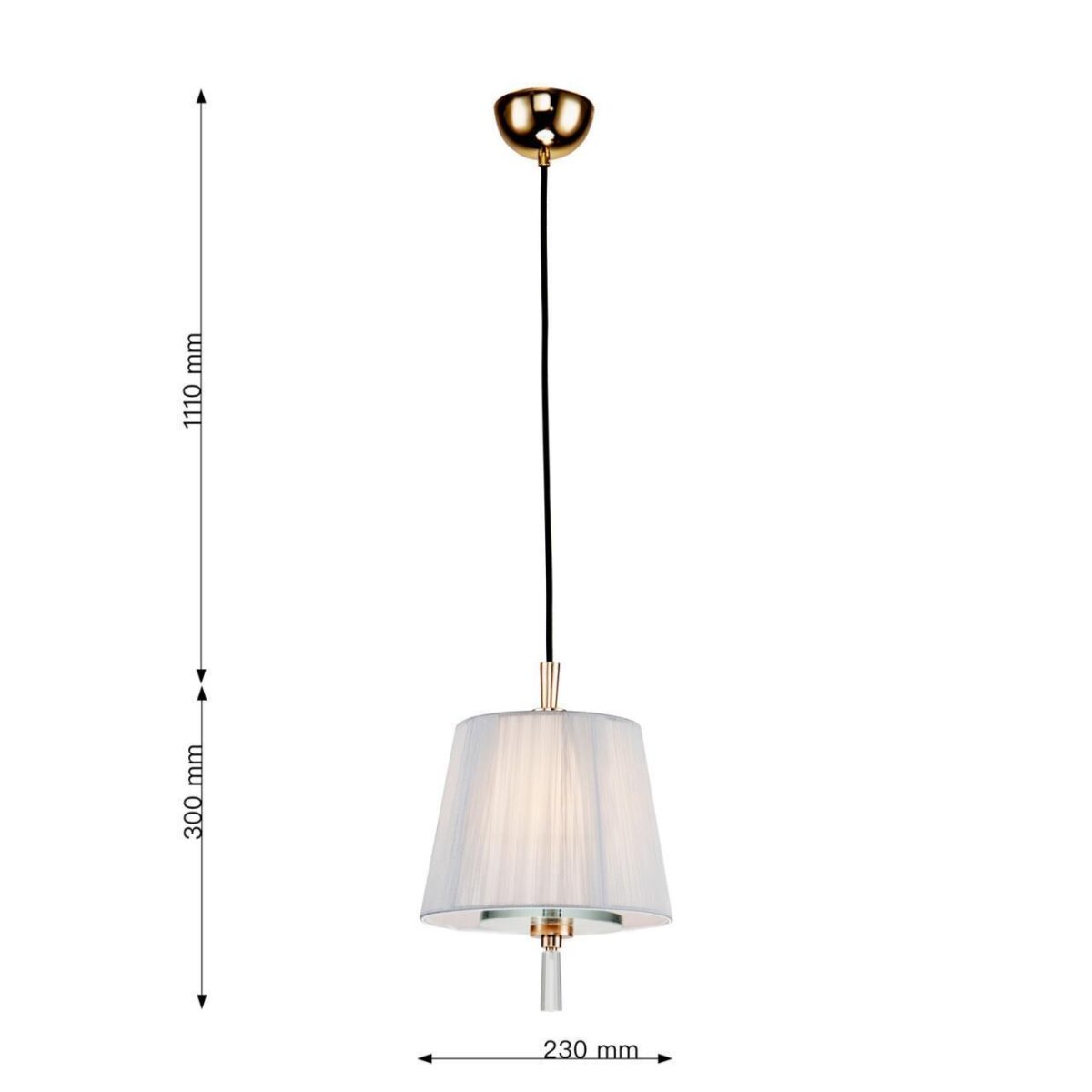 2690-1P, подвес, D230xH300/1410, 1xE14x40W, excluded — изображение 3