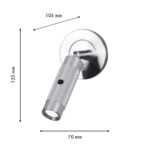 4276-1W, настенный светильник, D105xW70xH135, cutout:D30, LEDx3W, 150LM, 4000K, included, switch — изображение 3
