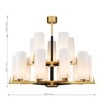 2623-15P, подвесная люстра, D980xH795, 15xE27x40W, excluded — изображение 3