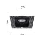 4536-1C, врезной светильник под штукатурку, L125xW125xH36, cutout:L80xW80, 1xGU10x35W, IP20, excluded — изображение 2