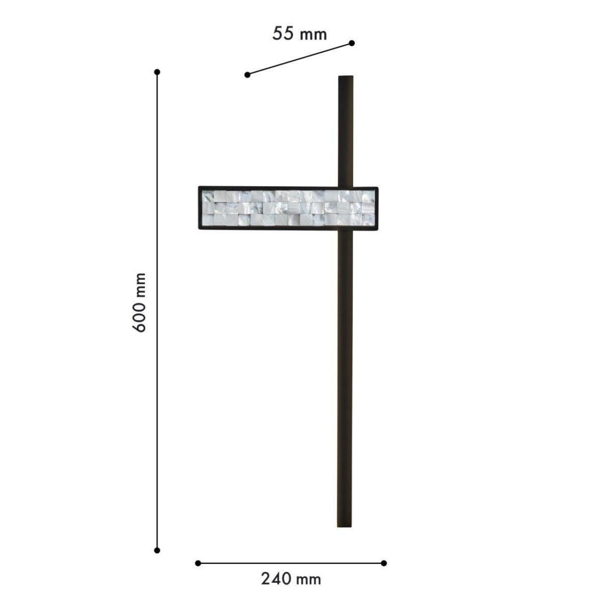 4704-1W, настенный светильник, D55xW240xH600, LEDx15W, 665LM, 4000K, included — изображение 3