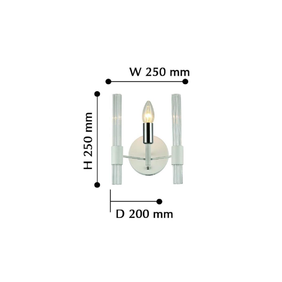 2539-1W, настенный светильник, L200xW250xH250, 1xE14x40W, excluded — изображение 3