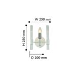 2539-1W, настенный светильник, L200xW250xH250, 1xE14x40W, excluded — изображение 3