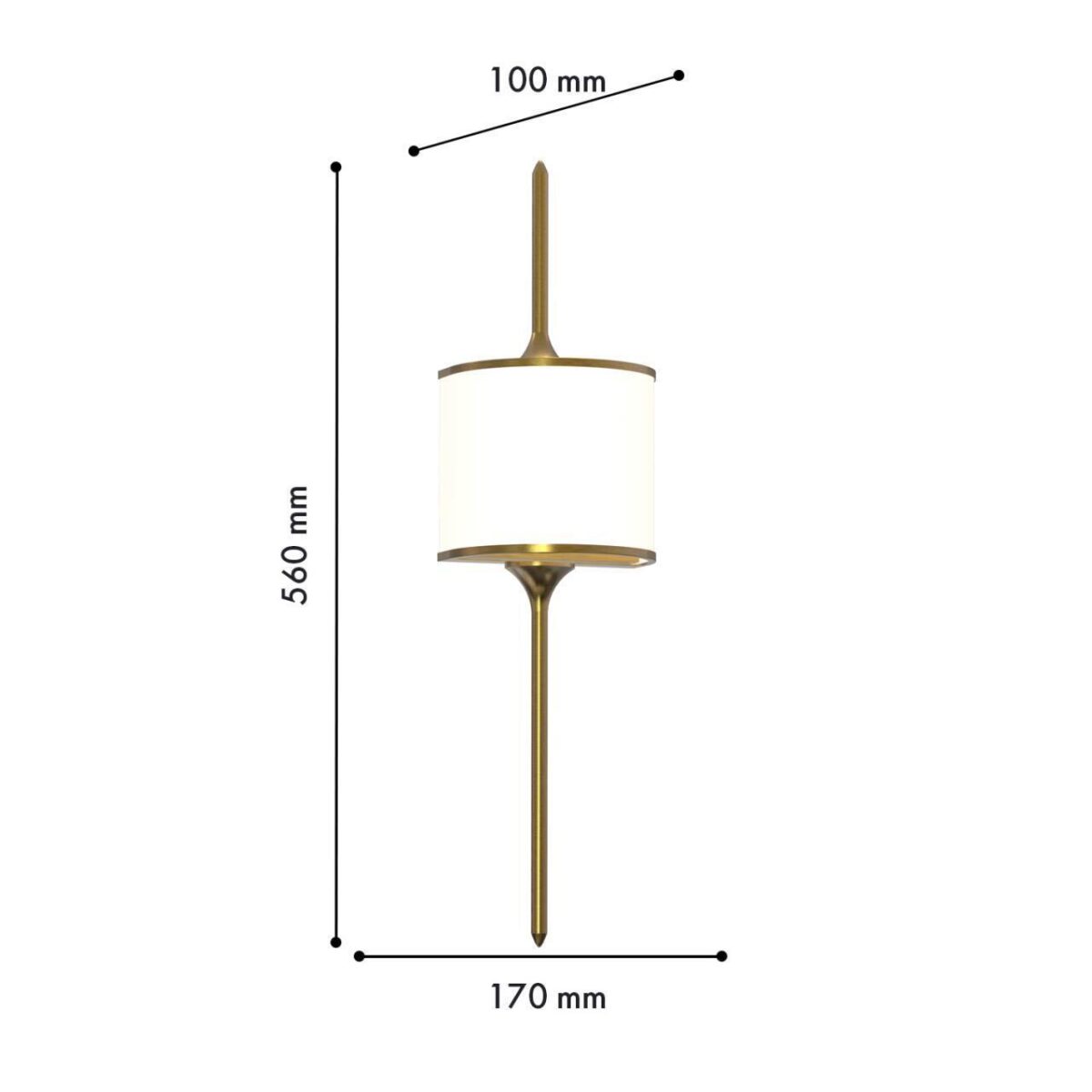 4568-2W, настенный светильник, D100xW170xH560, 2xG9x40W, IP20, excluded — изображение 2