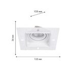 4534-1C, врезной светильник под штукатурку, L125xW125xH36, cutout:L80xW80, 1xGU10x35W, IP20, excluded — изображение 2