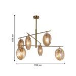 4485-6C, потолочная люстра, D900xH685, 6xE14x60W, excluded — изображение 3