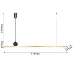 4061-2P, подвесная люстра, L1180xW45xH100/1600, LEDx47W, 3760LM, 4000K, included — изображение 3