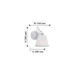 2150-1W, настенный светильник, D280xW160xH280, 1xE14x40W, excluded — изображение 2