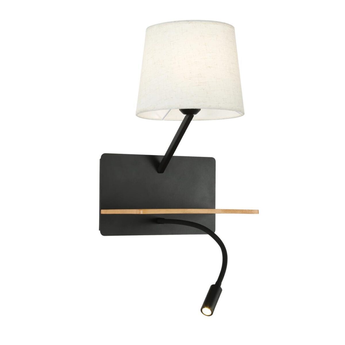 2896-1W, настенный светильник, D245xW285xH420, 1xE27x40W, excluded + 1xLEDx2W, 160LM, 3000K, included, switch, USB — изображение 1