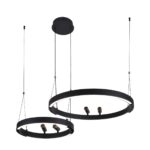 4474-2P, подвесная люстра, D830xH1000/1800, LEDx53W + LEDx33W + 4xLEDx3W, 2075LM, 3000-6500K, included, remote control — изображение 8