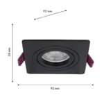 4646-1C, врезной светильник, L92xW92xH28, cutout:D80, 1xGU10x35W, IP20, excluded — изображение 3