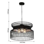 2363-2P, подвес, D450xH280/1280, 3xE27x40W, excluded — изображение 3