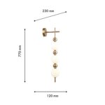 4088-3W, настенный светильник, D230xW120xH770, 3xLEDx6W, 1350LM, 4000K, included — изображение 3