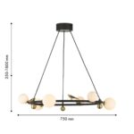 4324-6P, подвесная люстра, D750xH255/1800, 6xLEDx5W, 2400LM, 4000K, included — изображение 2