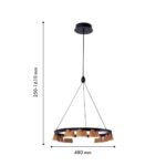 4266-9P, подвесная люстра, D480xH250/1610, LEDx40W, 1720LM, 4000K, included — изображение 3