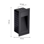 4396-2W, уличный светильник, D55xW70xH145, cutout:W65xH130, LEDx3W, 263LM, 3000K, IP66, included — изображение 2