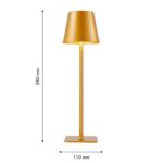 4616-1T, настольный светильник, D110xH380, LEDx3.5W, 265LM, 4000K, included, touch dimmer — изображение 3