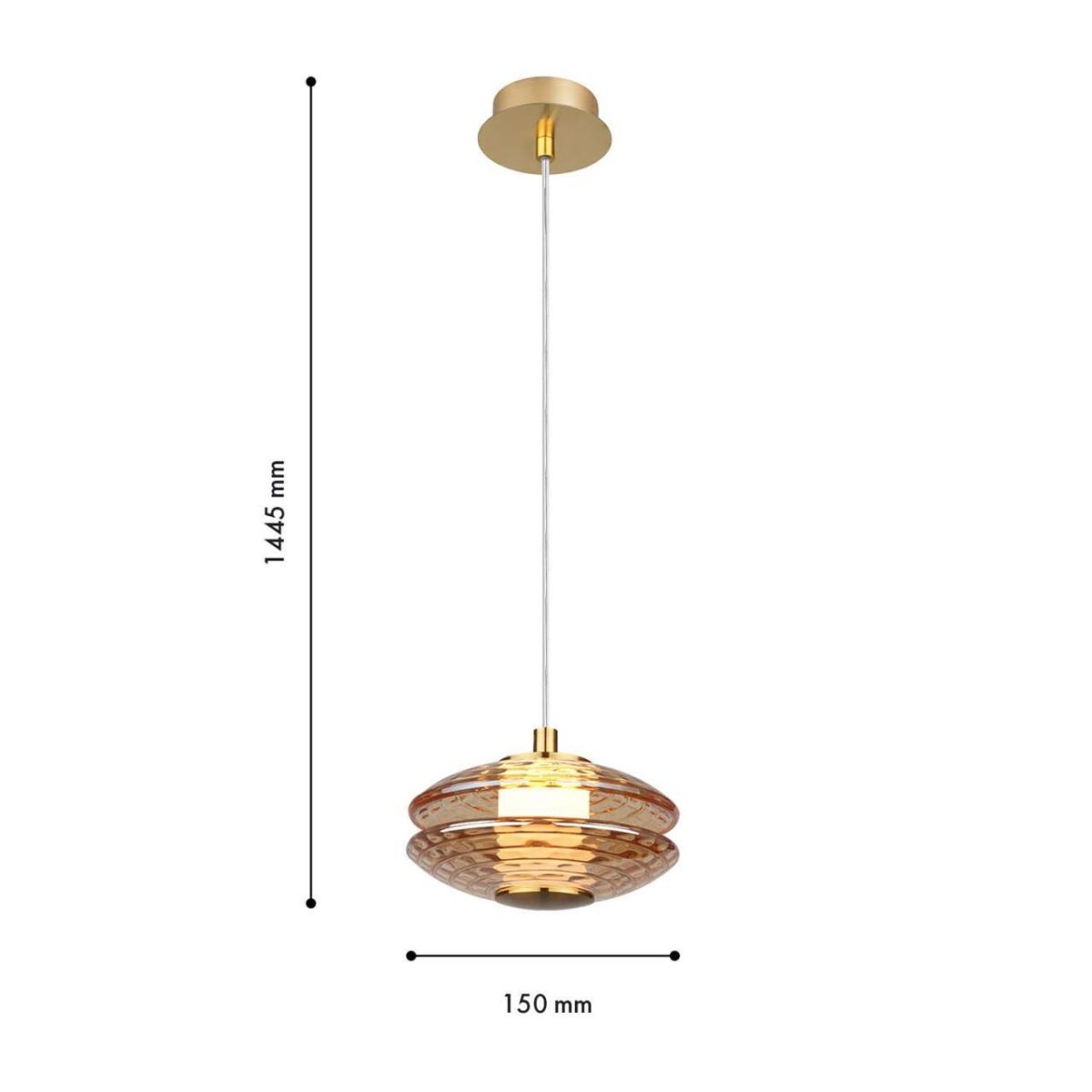 4641-1P, подвес, D150xH245/1445, LEDx6W, 630LM, 4000K, included — изображение 2