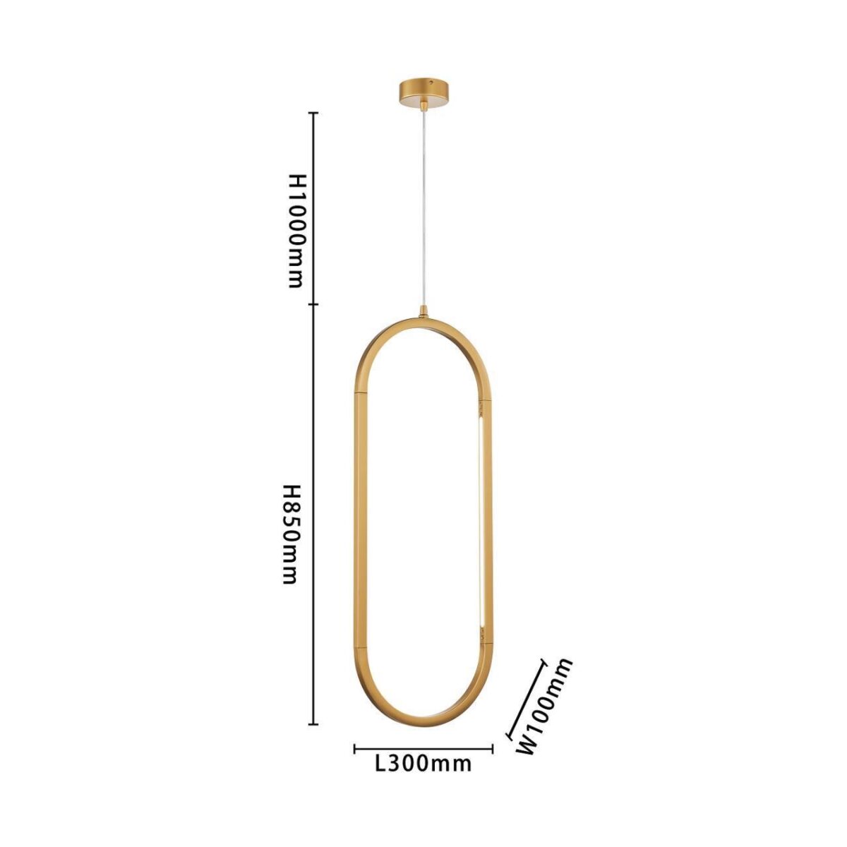 4008-2P, подвес, L300xW20xH890/1890, 2xLEDx7.2W, 1385LM, 4000K, included — изображение 3