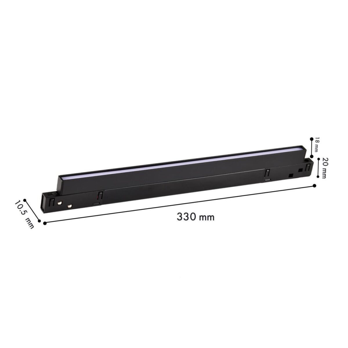4578-1U, трековый светильник, L330xW10.5xH18, LEDx8W, 48V, 270LM, 2700-5700K, CRI>90, beam angle:100, included — изображение 3