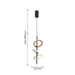 4322-3P, подвес, D225xH645/1800, 2xLEDx7W + 1xLEDx5W, 1520LM, 4000K, included — изображение 2